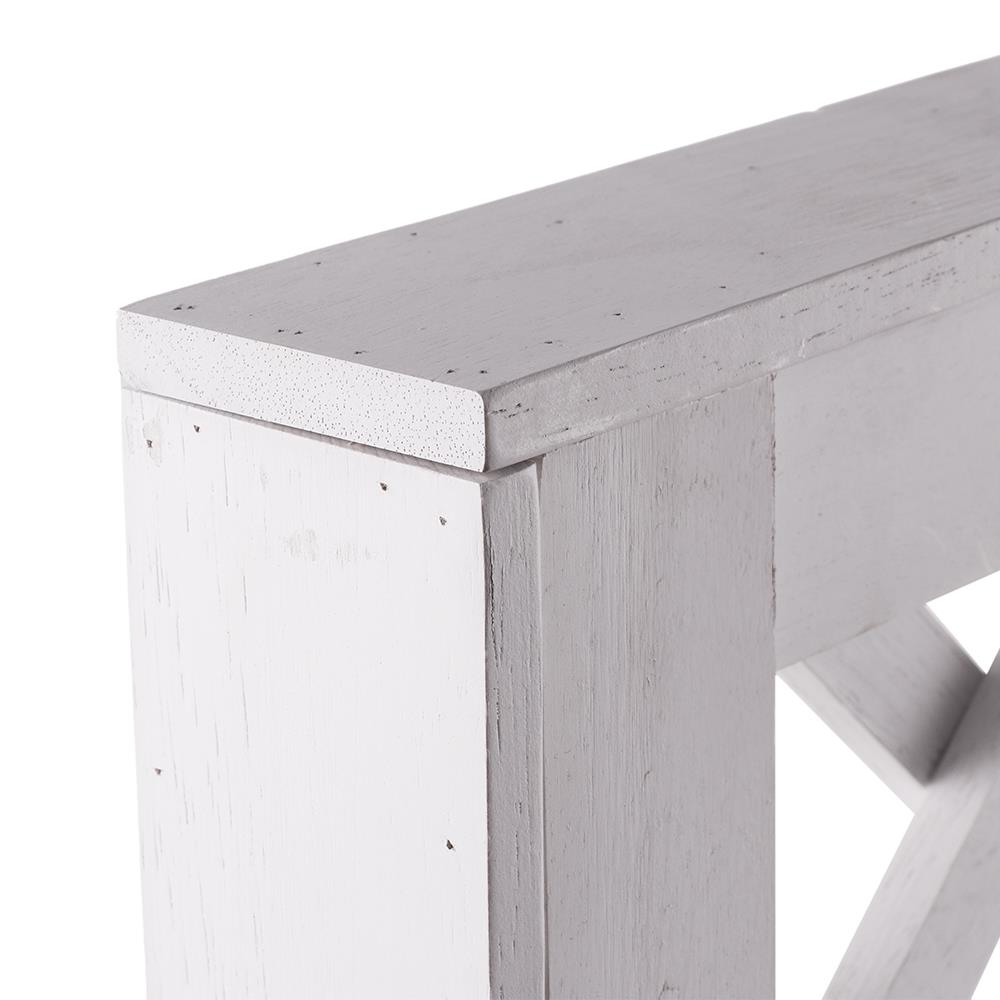 รั้วไม้ยางพาราตั้งพื้น SPRING O-01 สีขาว