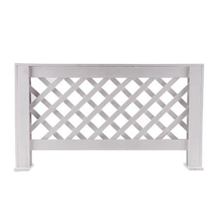 รั้วไม้ยางพาราตั้งพื้น SPRING O-01 สีขาว_1