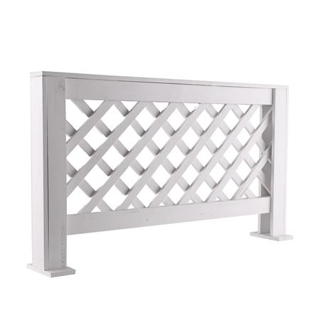 รั้วไม้ยางพาราตั้งพื้น SPRING O-01 สีขาว_2