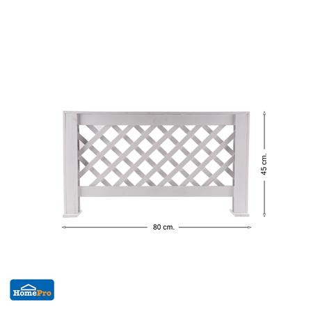 รั้วไม้ยางพาราตั้งพื้น SPRING O-01 สีขาว_6