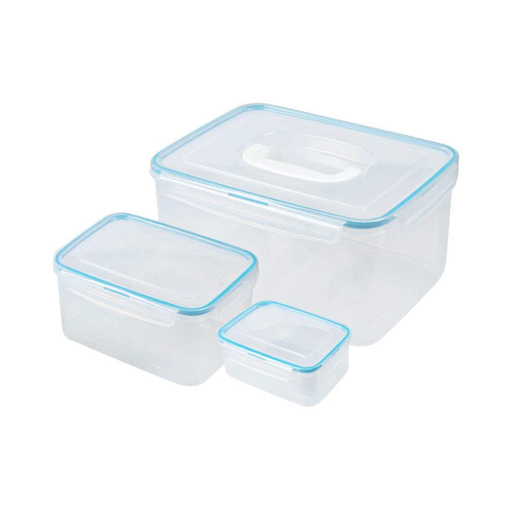 ชุดกล่องอาหารเหลี่ยม JCJ SAFE&LOCK 91395 3ชิ้น