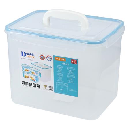 ชุดกล่องอาหารเหลี่ยม JCJ SAFE&LOCK 91396 5ชิ้น_1