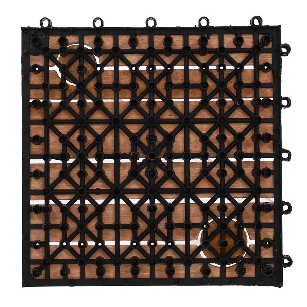 ทางเท้าไม้เต็ง ลาย CIRCLE SPRING 30x30 ซม.