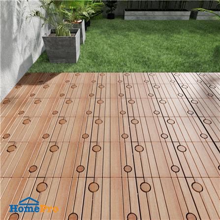 ทางเท้าไม้เต็ง ลาย CIRCLE SPRING 30x30 ซม._3