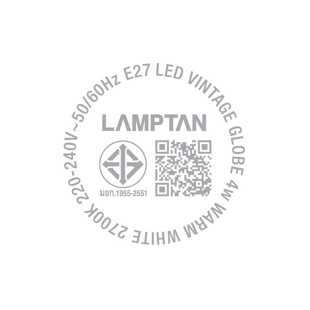 หลอด LED LAMPTAN VINTAGE GLOBE 4 วัตต์ WARMWHITE E27