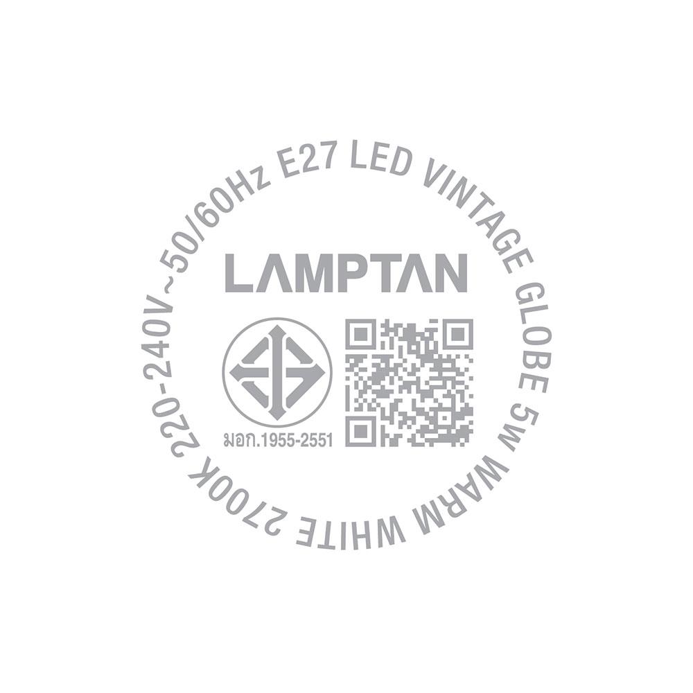 หลอด LED LAMPTAN VINTAGE GLOBE G95 5 วัตต์ WARMWHITE E27