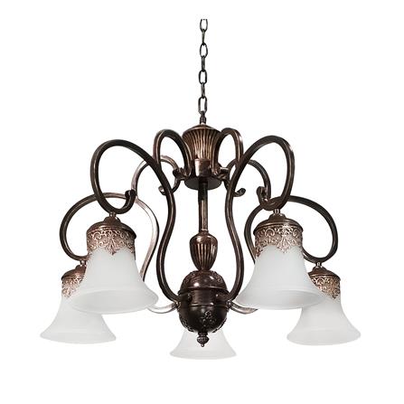 ไฟช่อ EVL AB-011/5 สีดำ/ทอง 5 หัว