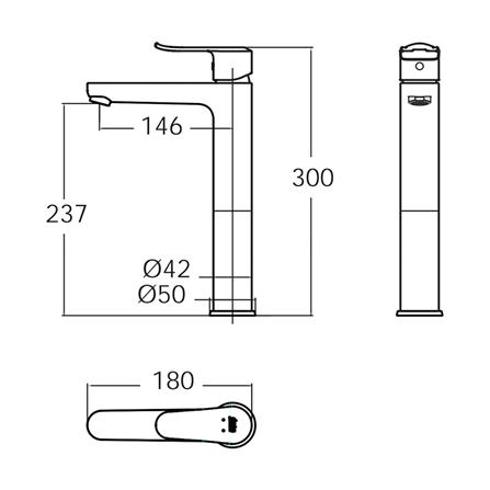 ก๊อกอ่างล้างหน้าเดี่ยว AMERICAN STANDARD A-0703-10 สีโครม_1