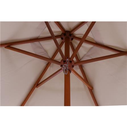 ร่มสนามกลม IVY WOOD 2.1 ม. สีครีม_3