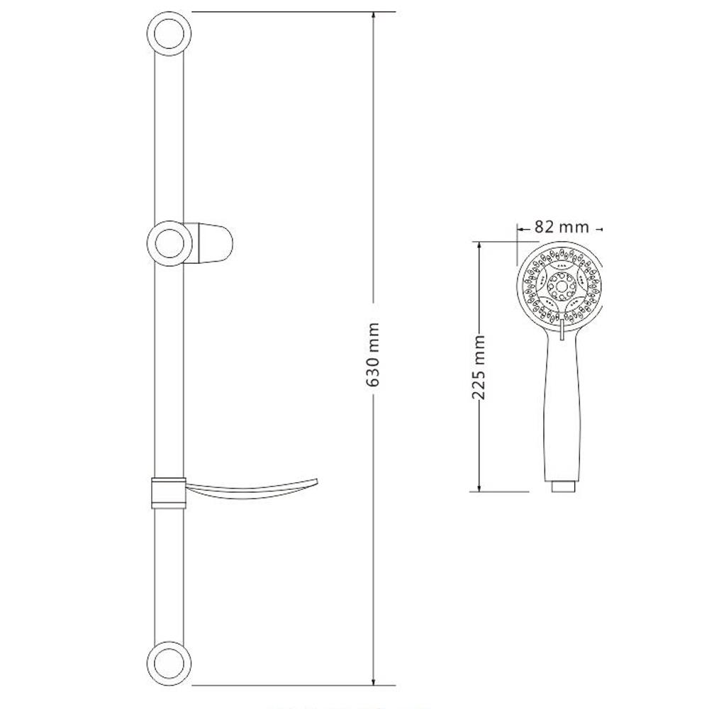 ฝักบัวพร้อมราวเลื่อน NOVABATH SL-227