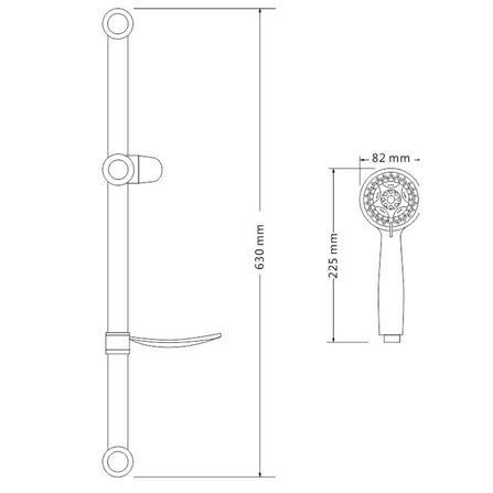 ฝักบัวพร้อมราวเลื่อน NOVABATH SL-227_2
