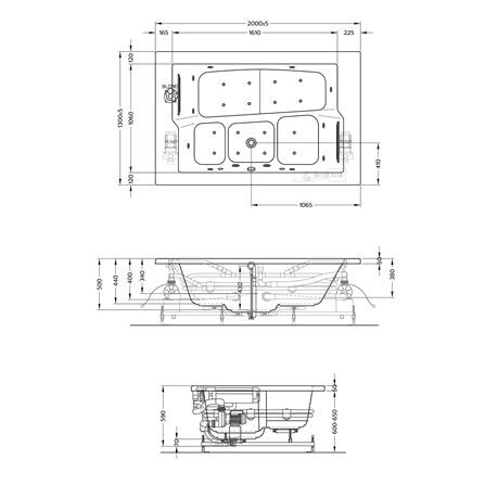 อ่างอาบน้ำ CRISTINA ALL NEW CARNIVAL 200 ซม. สีขาว_3