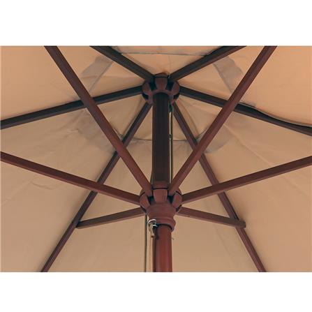 ร่มสนามกลม IVY WOOD 2.5 ม. สีครีม_3