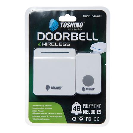 กระดิ่งไร้สายแบบเสียบปลั๊ก TOSHINO E-288 สีขาว_3