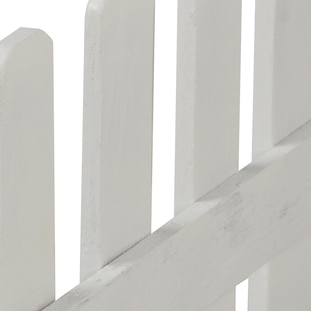 รั้วไม้เต็งตั้งพื้น SPRING 100x60 ซม. สีขาว