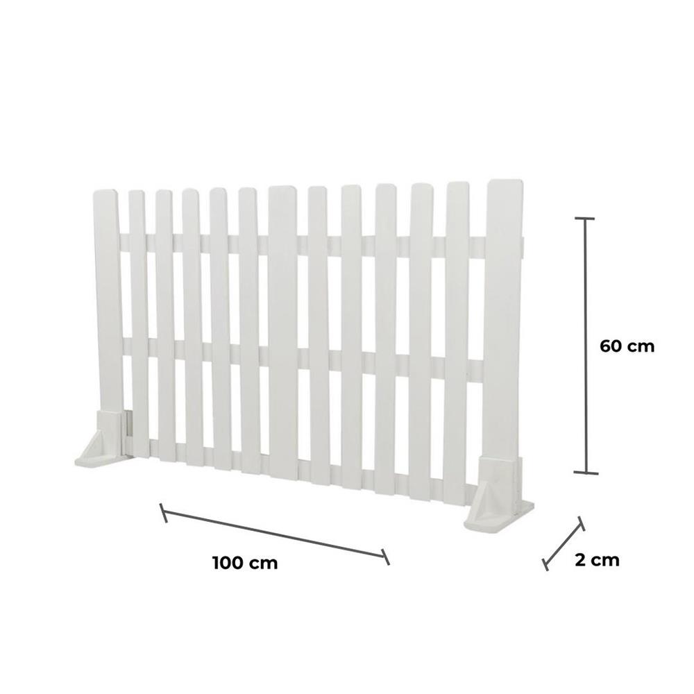 รั้วไม้เต็งตั้งพื้น SPRING 100x60 ซม. สีขาว