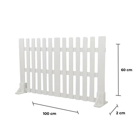 รั้วไม้เต็งตั้งพื้น SPRING 100x60 ซม. สีขาว_6