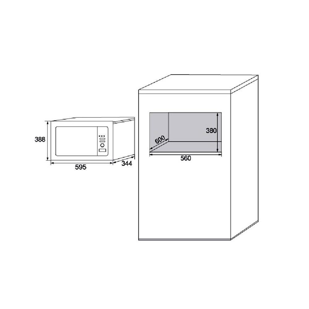 ไมโครเวฟฝังดิจิตอล TECNOPLUS MG 820 LBS 60 ซม.