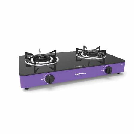 เตาแก๊สตั้งโต๊ะ 2 หัวแก๊ส LUCKY FLAME AI-102 สีม่วง_0