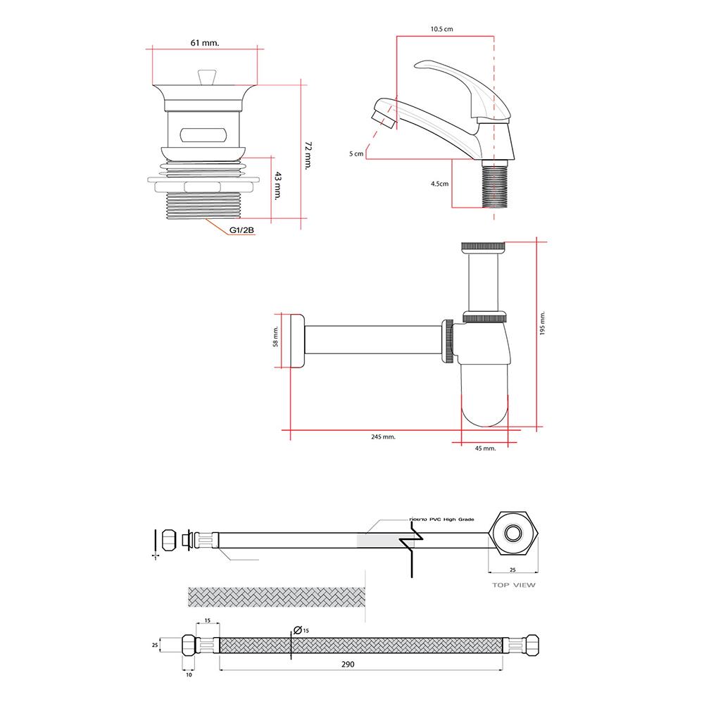 ชุดก๊อกอ่างล้างหน้า LUZERN L-2013A