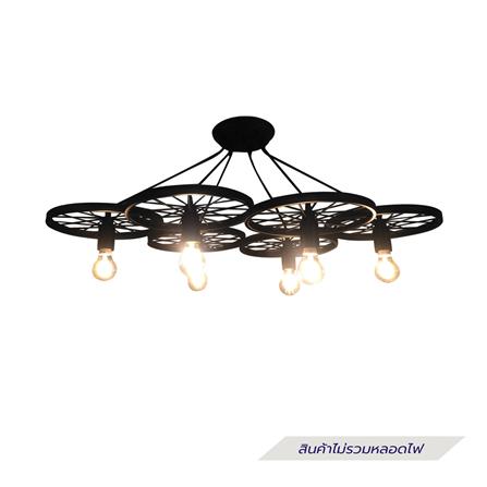 ไฟช่อ EVL CH-8056/6 สีดำ 6 หัว_0