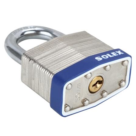 กุญแจสปริง SOLEX LAMINATED 50 มม. สีสเตนเลส_1