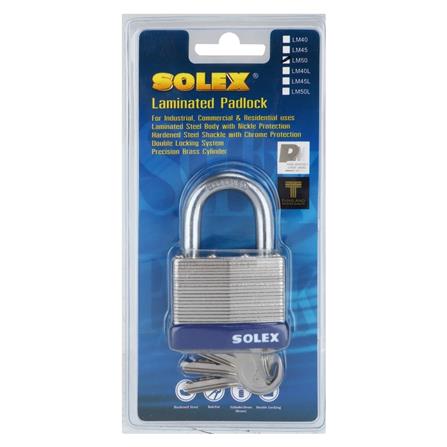 กุญแจสปริง SOLEX LAMINATED 50 มม. สีสเตนเลส_2