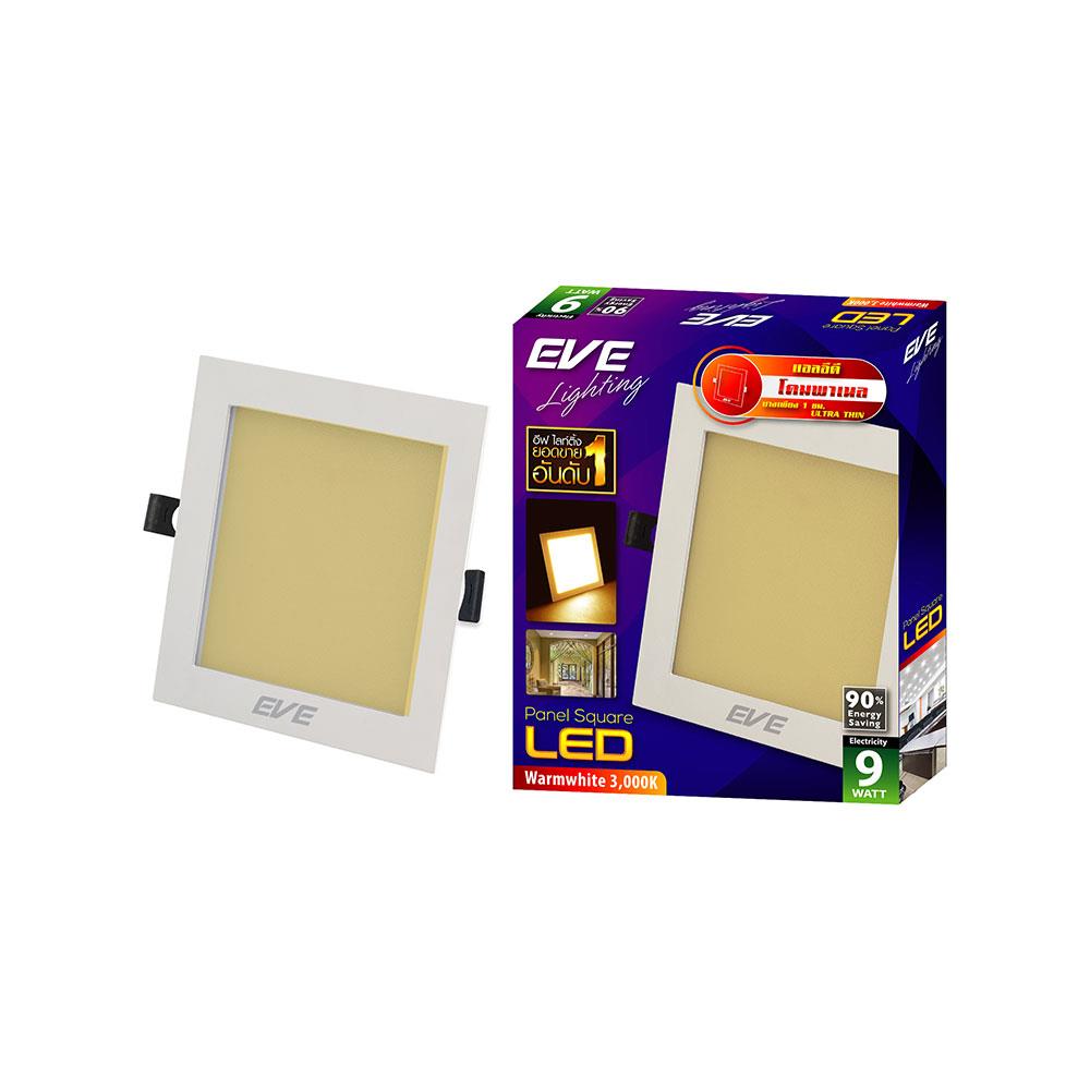 ดาวน์ไลท์ LED EVE PANEL 4 นิ้ว 9 วัตต์ WARM WHITE สีขาว