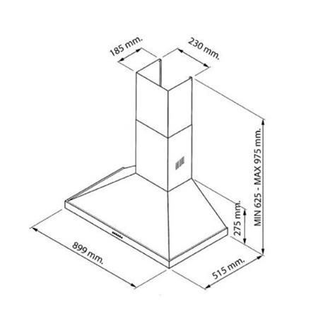 เครื่องดูดควันกระโจม MEX K611BFX90 90 ซม._3