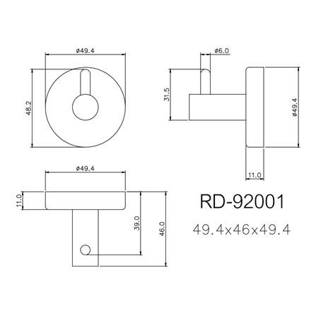 ขอแขวนผ้า PRIME RD-92001 สีสเตนเลส_2