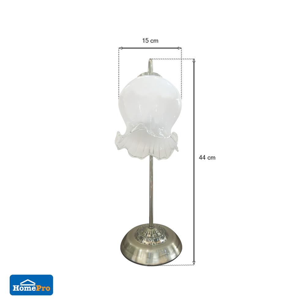 ไฟตั้งโต๊ะ CARINI T9682-1 สีขาวใส/ทองเหลือง