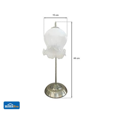 ไฟตั้งโต๊ะ CARINI T9682-1 สีขาวใส/ทองเหลือง_4