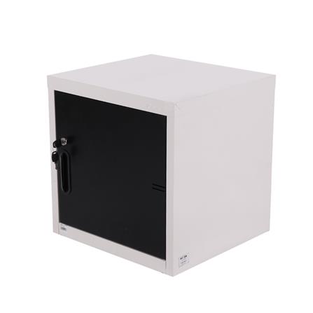 ตู้เหล็กบานเปิดทึบ KIOSK UNI-1 สีขาว/ดำ_1
