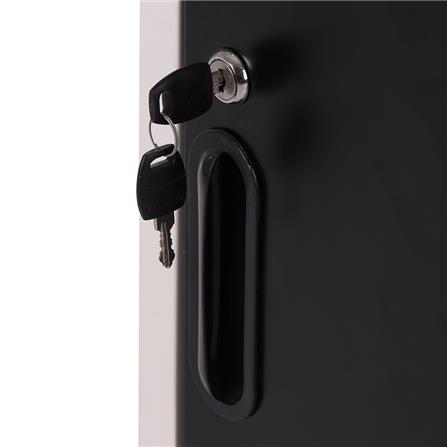 ตู้เหล็กบานเปิดทึบ KIOSK UNI-1 สีขาว/ดำ_4