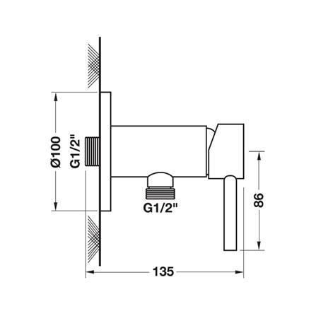 วาล์วฝักบัว 1 ทาง HAFELE 485.60.211_1