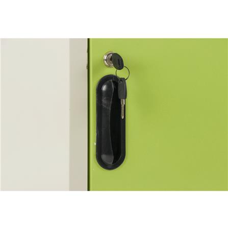 ตู้เหล็กบานเปิดทึบ KIOSK UDB-1 สีขาว/เขียว_1