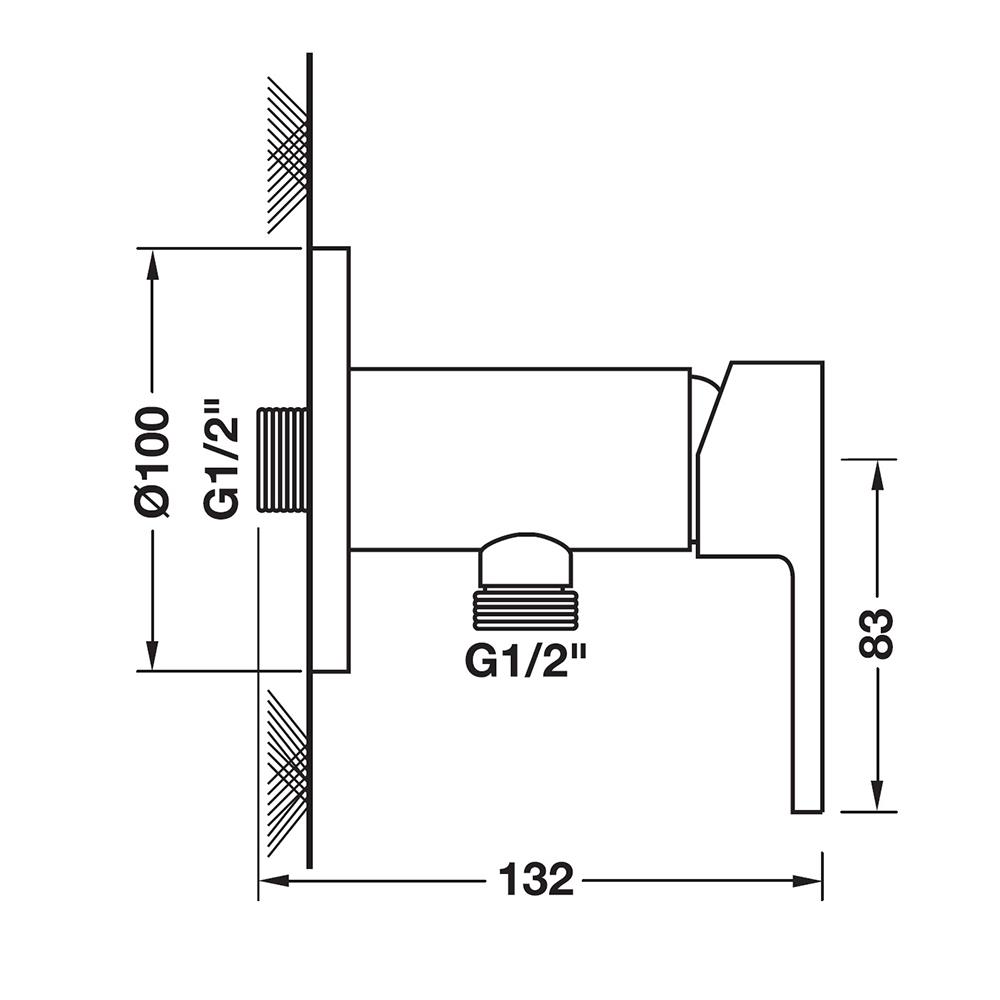 วาล์วฝักบัว 1 ทาง HAFELE 485.60.212