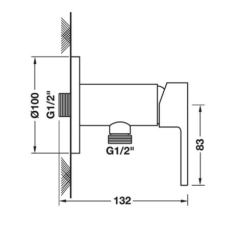 วาล์วฝักบัว 1 ทาง HAFELE 485.60.212_1