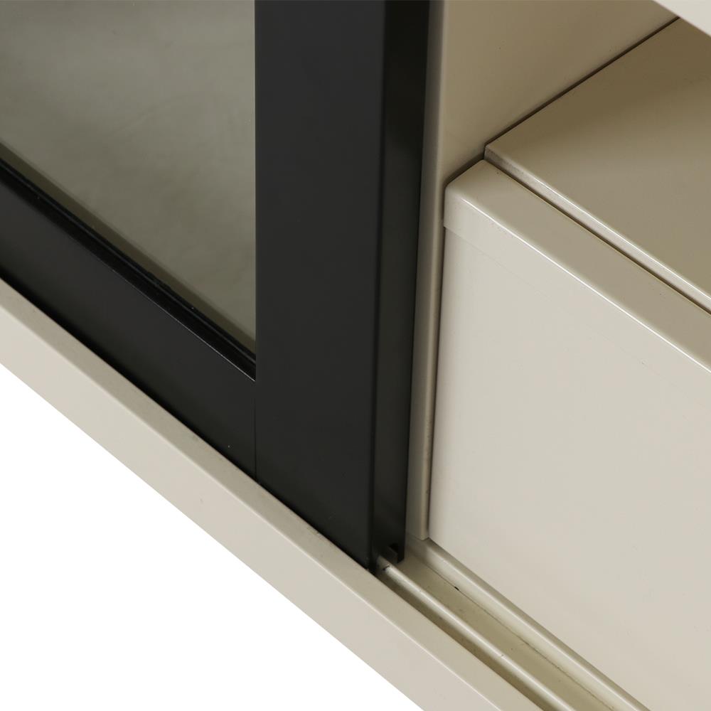 ตู้วางทีวี KIOSK LT-002 BL 132 ซม. สีขาว/ดำ