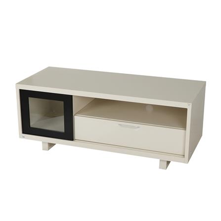 ตู้วางทีวี KIOSK LT-002 BL 132 ซม. สีขาว/ดำ_1