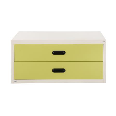 ตู้ลิ้นชักเหล็ก 2 ลิ้นชัก SURE USB-4 สีขาว/เขียว_1