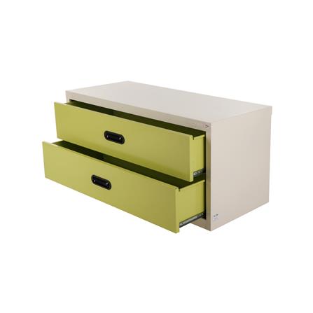 ตู้ลิ้นชักเหล็ก 2 ลิ้นชัก SURE USB-4 สีขาว/เขียว_2