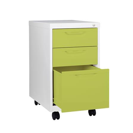 ตู้ลิ้นชักเหล็ก 3 ลิ้นชัก KIOSK BS-503 สีขาว/เขียว_1