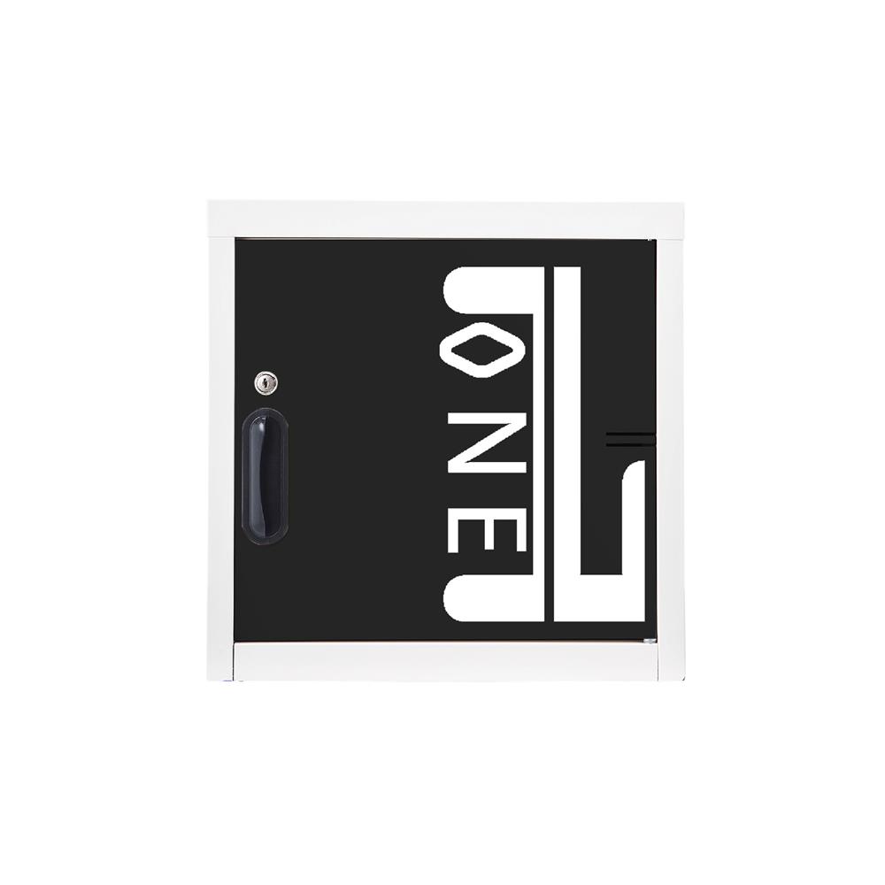 ตู้เหล็กบานเปิดทึบ KIOSK UNC-1/N#1 สีขาว/ดำ