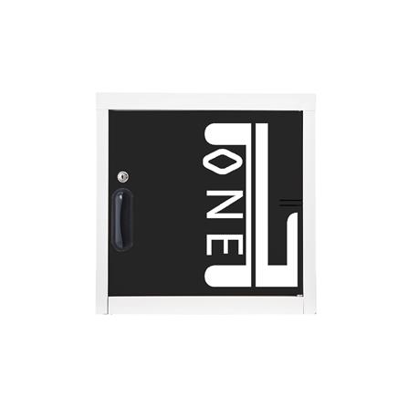 ตู้เหล็กบานเปิดทึบ KIOSK UNC-1/N#1 สีขาว/ดำ_0