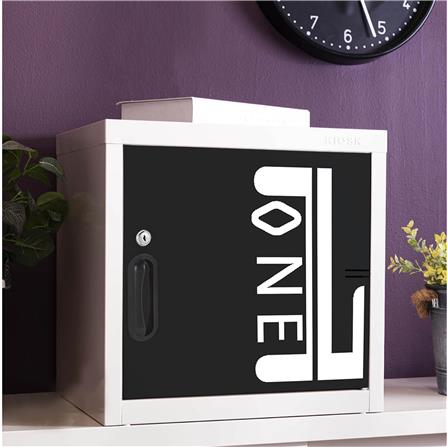 ตู้เหล็กบานเปิดทึบ KIOSK UNC-1/N#1 สีขาว/ดำ_4