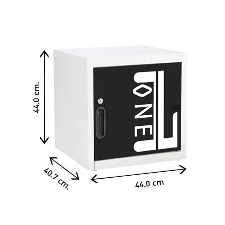 ตู้เหล็กบานเปิดทึบ KIOSK UNC-1/N#1 สีขาว/ดำ_5