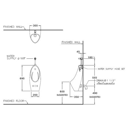 โถปัสสาวะชาย COTTO C30207 สีขาว_1