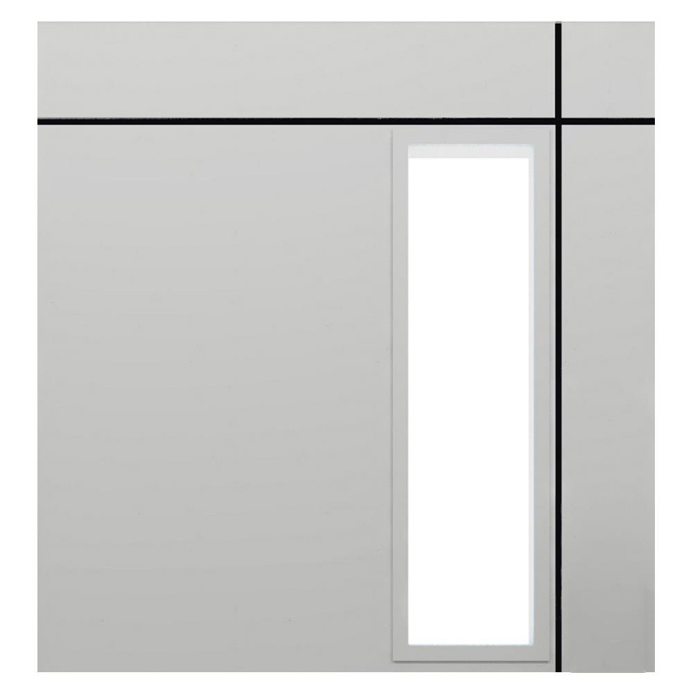 ประตู UPVC ไม่เจาะลูกบิด PARAZZO ED บานกระจกฝ้า 100X200 ซม. สีขาว