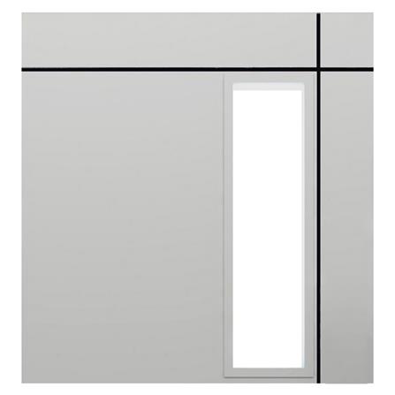 ประตู UPVC ไม่เจาะลูกบิด PARAZZO ED บานกระจกฝ้า 100X200 ซม. สีขาว_2